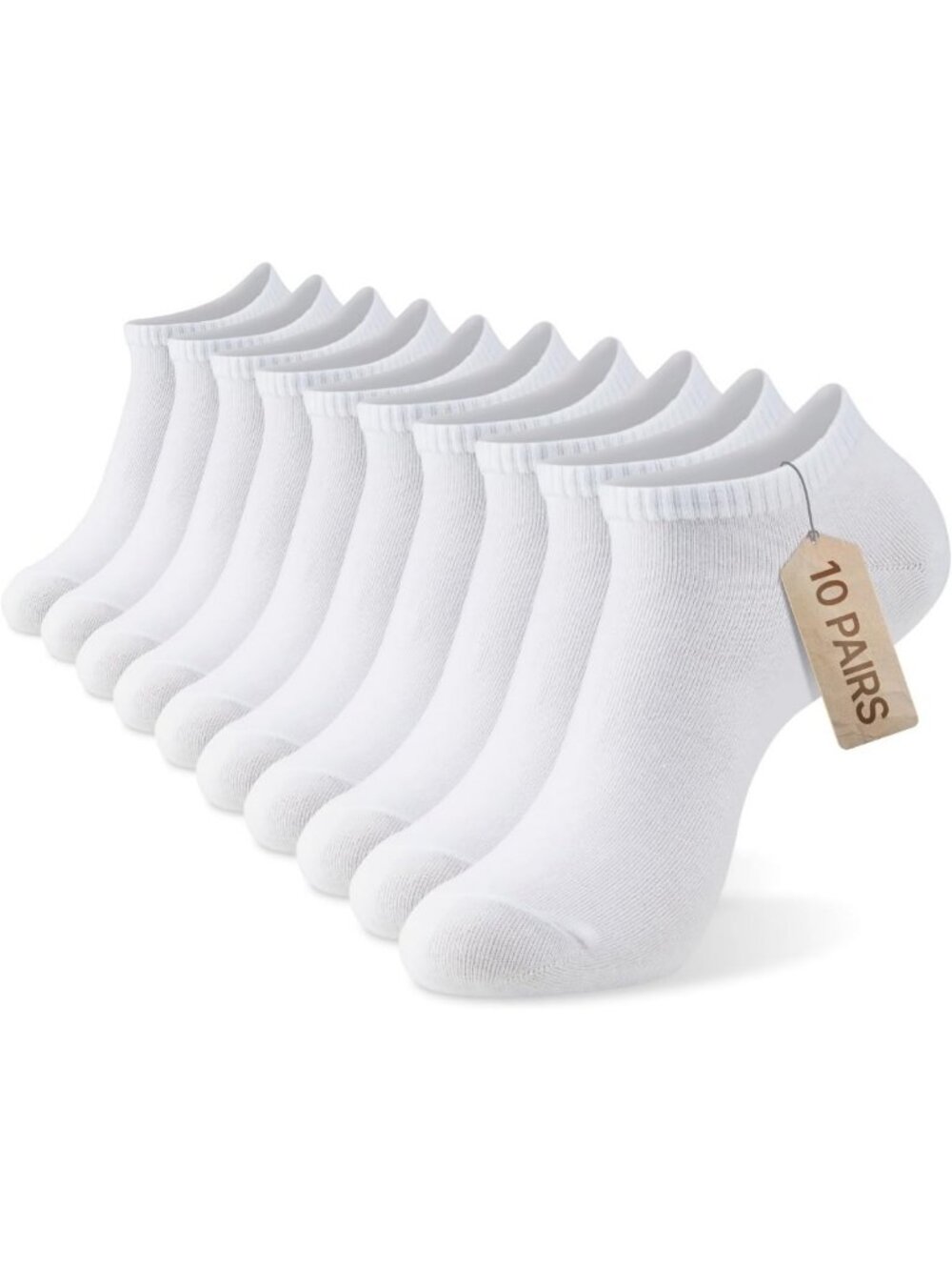 10-20 Pairs Low Cut Cotton Ankle Socks for Women & Men - Moisture-Wicking